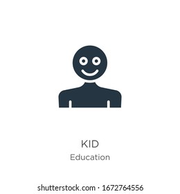 Kid icon vector. Trendy flat kid icon from education collection isolated on white background. Vector illustration can be used for web and mobile graphic design, logo, eps10