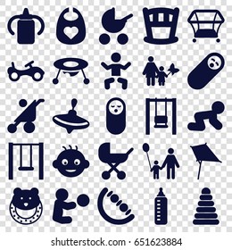Kid icons set. set of 25 kid filled icons such as baby, baby bottle, pyramid, bike, whirligig, kite, playpen, swing, father and son, mother and son