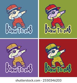 Kid illustration- born to Dab colours