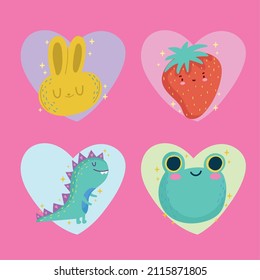 Kid Illustrations cute icons set
