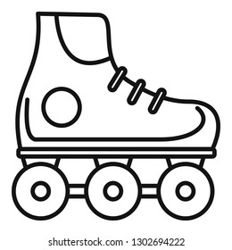 Kid inline skates icon. Outline kid inline skates vector icon for web design isolated on white background