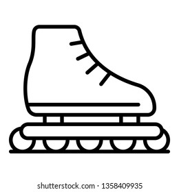 Kid inline skates icon. Outline kid inline skates vector icon for web design isolated on white background