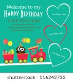 kid invitation card design. vector illustration