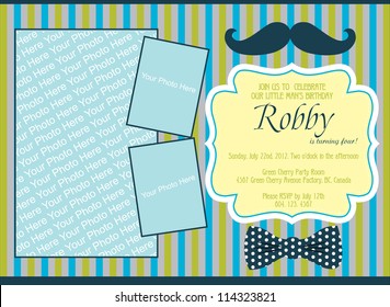 kid invitation card design. vector illustration