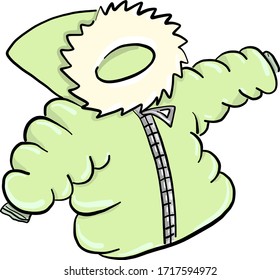 Kid jacket, illustration, vector on white background