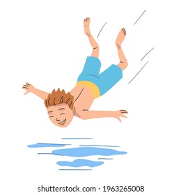 jump in pool clipart