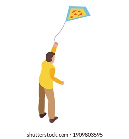 Kid kite icon. Isometric of kid kite vector icon for web design isolated on white background