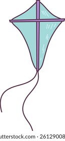 Kid kite on transparent background. Good for scrapbooking, prints, patterns, children posters.
