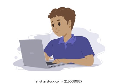 Kid learning to code on a computer