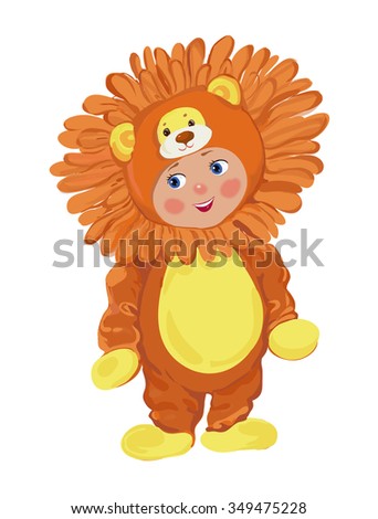 the kid in the lion suit