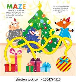 Kid Logic Maze Game Puzzle New Year Printable