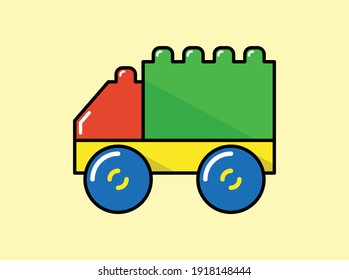 Kid Logistic Car logo. simple and fun logo. use as icon and logo as well