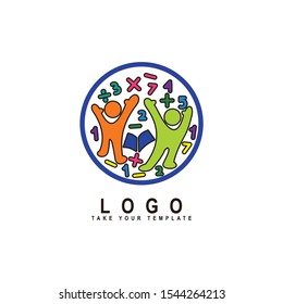 kid logo and education template
