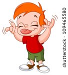 Kid making a face and showing his tongue