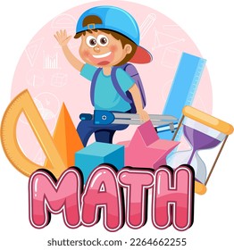 Ilustración de banners de elementos matemáticos