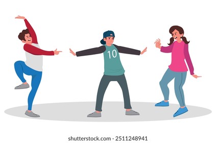 Kid Mediator Gently Navigates Disputes, Employing Empathy And Understanding To Bridge Conflicting Friends, Fostering Harmony And Restoring Joyful Connections In The Playground. Vector Illustration.
