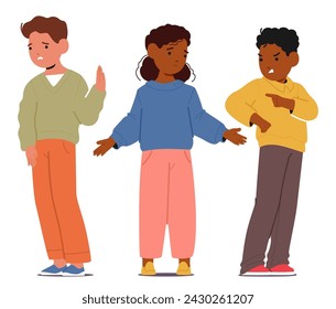 Kid Mediator Helps Navigate Emotions, Fostering Understanding, And Building Stronger Connections Among Friends. Girl Resolve A Dispute And Fostering Friendship. Cartoon People Vector Illustration