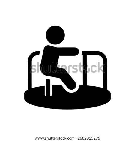 Kid Merry Go Round Icon Isolated On White Background 
