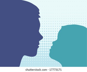niño y madre