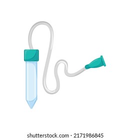 kid nasal aspirator cartoon. kid nasal aspirator sign. isolated symbol vector illustration