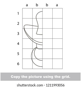 Kid nipple, the educational game with simple game level. Copy the symmetric picture.