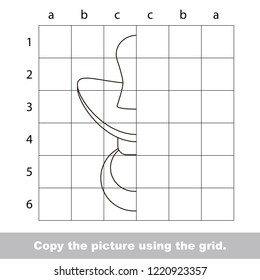 Kid Nipple, the educational game with simple game level. Copy the symmetric picture.