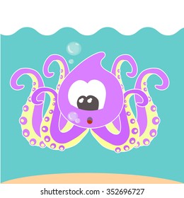kid octopus in water