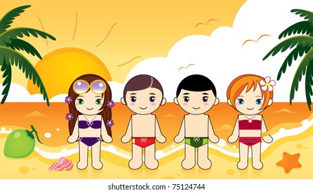 Kid on beach