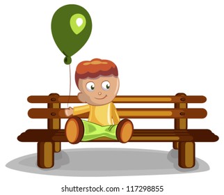 kid on bench