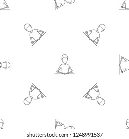 Kid open book pattern seamless vector repeat geometric for any web design