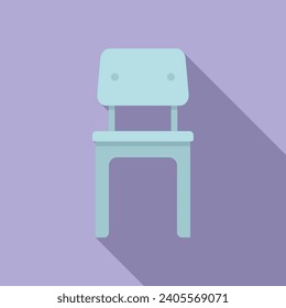 Kid outdoor chair icon flat vector. Park plan furniture. Home exterior
