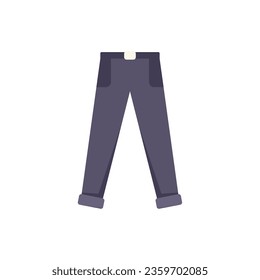 Kid pants icon flat vector. Student suit. Fashion school isolated