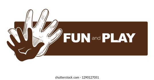 Kid party zone, event celebration, decoration vector. Recreation and enjoyment for kids, carnival childhood, positive child, emotion booster