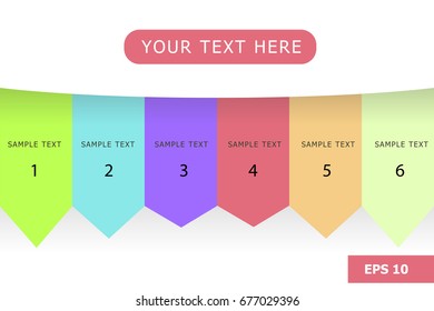 Kid Pastel Color Tone Presentation Chart Info Graphic Background With Text Copy Space