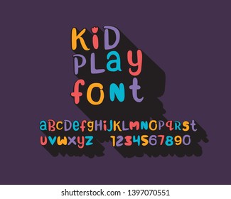 Kid Playful Font Set Design Stock Vector (Royalty Free) 1397070551 ...