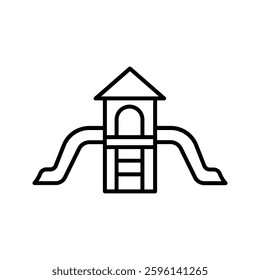 Kid playground icon color editable on white background
