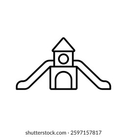 Kid playground icon color editable on white background