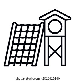 Symbol für Kinderspielplatz. Outline-Kinderspielplatz, Vektorsymbol für Webdesign einzeln auf weißem Hintergrund
