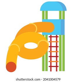 Kid playground icons. Isometric set of kid playground vector icons for web design isolated on white background
