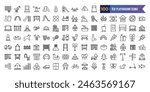 Kid playground icons set. Outline set of kid playground vector icons for ui design. Outline icon collection. Editable stroke.