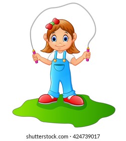 kid playing jumping rope