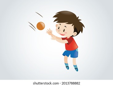kid playing , lad game in isolated background