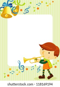 kid playing music/celebration/ happy new year