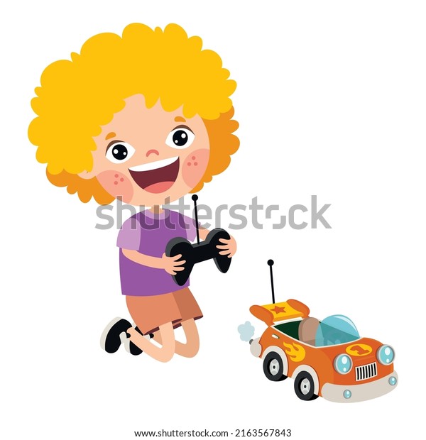 Kid Playing With Remote\
Control Car