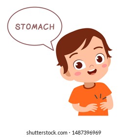 kid pointing body part vector