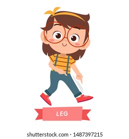 kid pointing body part vector