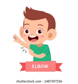 kid pointing body part vector