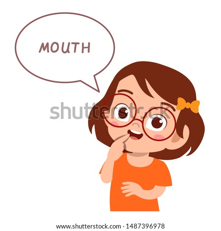kid pointing body part vector