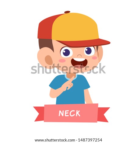 kid pointing body part vector
