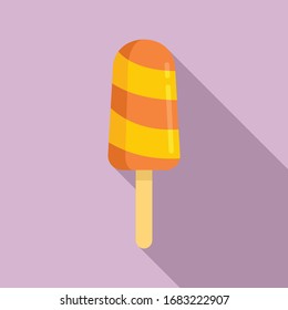 Kid popsicle icon. Flat illustration of kid popsicle vector icon for web design